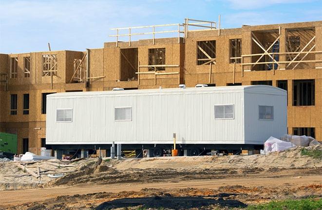 construction office rentals with signage for leasing information in Amherst, NY